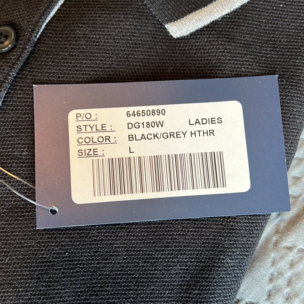 NWT Devon & Jones : Black/Grey Polo - Large - Picture 3 of 4